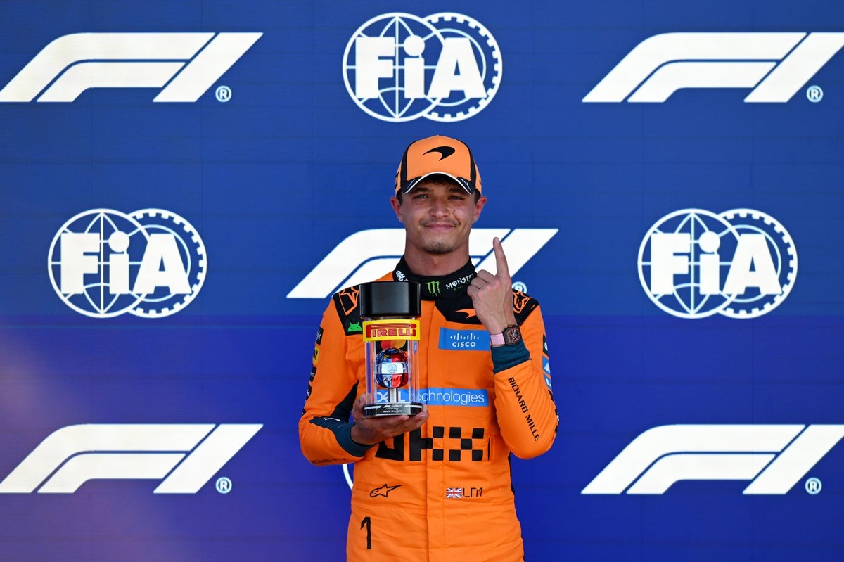 Norris 摘2026邁阿密短程賽桿位 McLaren 前排包夾Antonelli