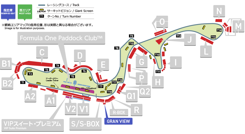 F1鈴鹿賽車場看台（圖片來源：鈴鹿賽車場）