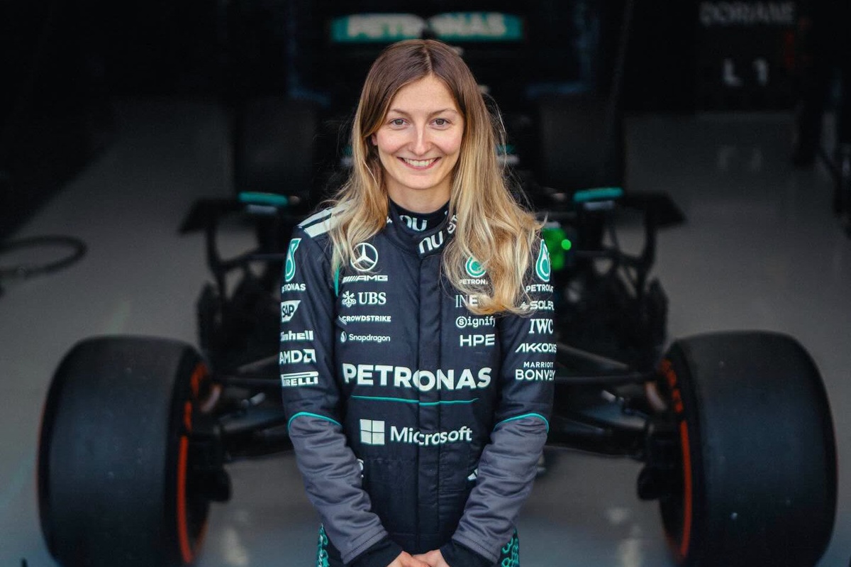 F1 Academy冠軍Doriane Pin首次駕駛Mercedes F1賽車邁向大賽夢想