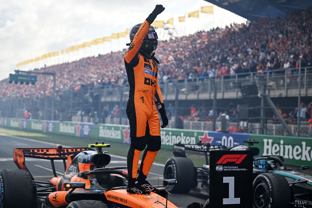 Zandvoort 亂戰收場　Norris 奪冠、Verstappen 主場退賽