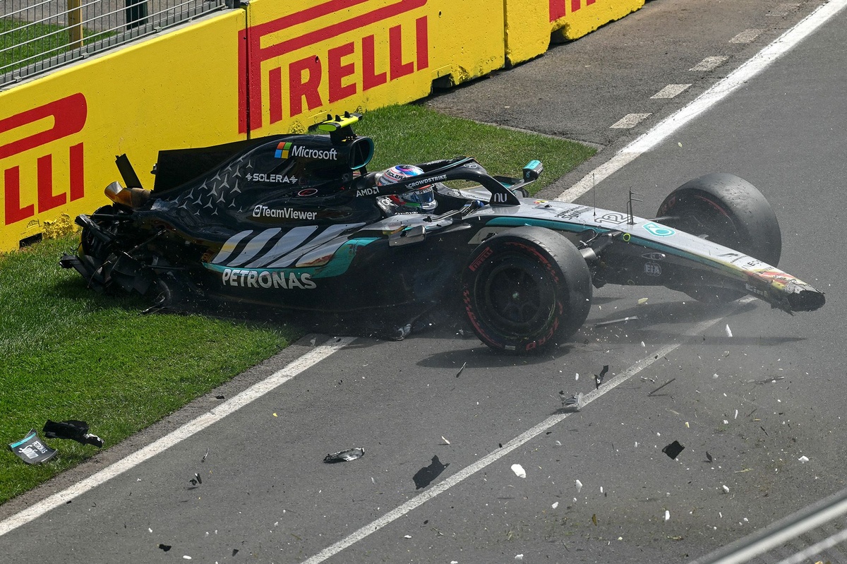澳洲大獎賽FP3：George Russell 稱霸亂局，Kimi Antonelli 嚴重撞車