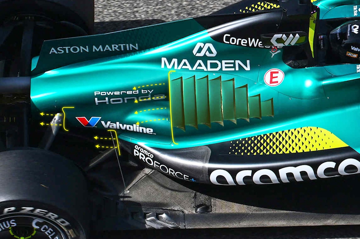 Aston Martin AMR26 開啟額外冷卻通風口 應對Honda引擎問題