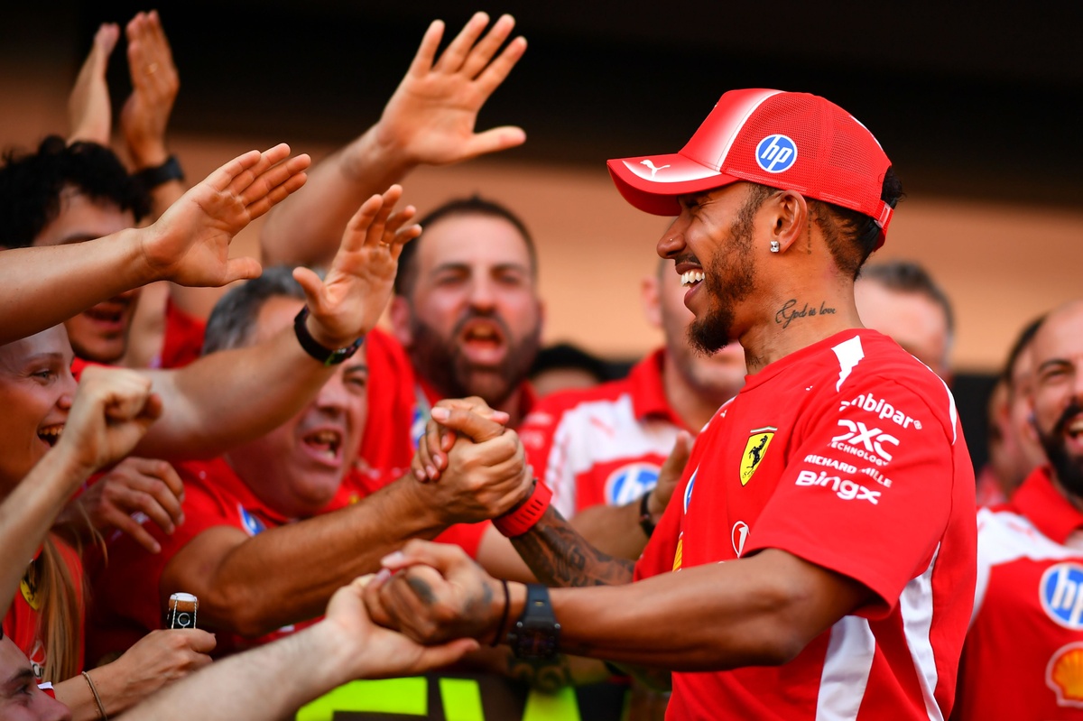 Lewis Hamilton Ferrari 首勝引爆意大利街頭慶祝